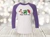 Mardi Gras Raglan, Happy Mardi Gras, Alligator, Pelican, Crawdad, Crawfish, Louisiana, Unisex Next Level Raglan Three Quarter Sleeve