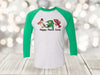 Mardi Gras Raglan, Happy Mardi Gras, Alligator, Pelican, Crawdad, Crawfish, Louisiana, Unisex Next Level Raglan Three Quarter Sleeve