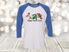 Mardi Gras Raglan, Happy Mardi Gras, Alligator, Pelican, Crawdad, Crawfish, Louisiana, Unisex Next Level Raglan Three Quarter Sleeve