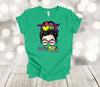 Mardi Gras Shirt, Mardi Gras Mama, Messy Bun, Mask, Beads, Premium Unisex Soft Shirt, 2x, 3x, 4x, Plus Size Available