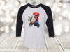 Chicken Raglan, Watercolor Rooster Shirt, Chicken Mom, Chicken Farm, Unisex Next Level Raglan Three Quarter Sleeve