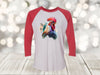 Chicken Raglan, Watercolor Rooster Shirt, Chicken Mom, Chicken Farm, Unisex Next Level Raglan Three Quarter Sleeve