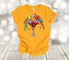 Christmas Shirt, Tropical Christmas, Parrots And Margarita, Christmas Lights, Premium Unisex Soft Tee Shirt, Plus Size Available 2x, 3x 4x