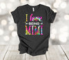 Grandparent Shirt, I Love Being A Mimi, Tie Dye, Grandma, Premium Unisex Soft Tee, 2x, 3x, 4x, Plus Size Available