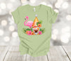 Summer Gnome, Flamingo Gnome, Hibiscus Gnome, Vacation Gnome, Premium Unisex Tee, Plus Size 2x, 3x, 4x, Available