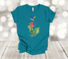 Tropical Flowers Tee, Bird Of Paradise, Crane Flowers,Strelitzia, Premium Soft Unisex Shirt, Plus Size Available, 3x, 4x Sizes