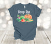 Summer Vegetables, Crop Top, Vegetable Garden, Farmer's Market, Premium Soft Unisex Tee, Plus Size 2x, 3x, 4x Available