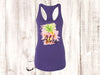 Summer Tank Top, Aloha Pineapple Flowers, Vacation Tank Top, Next Level Women's Ideal Racerback Tank