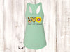 Summer Tank Top, Peace Love Sunshine, Tie Dye Sunflower, Sunflower Tank Top, Next Level Women's Ideal Racerback Tank