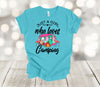 Camping Shirt, Just A Girl Who Loves Camping, Flamingo, Camper Shirt, Travel Trailer, Premium Soft Unisex, Plus Size 2x, 3x, 4x Available