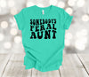 Aunt Shirt, Somebody's Feral Aunt, Funny Aunt Shirt, Aunt Gift, Best Aunt, Premium Soft Unisex Shirt, 2x, 3x, 4x Plus Sizes Available