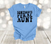 Aunt Shirt, Somebody's Feral Aunt, Funny Aunt Shirt, Aunt Gift, Best Aunt, Premium Soft Unisex Shirt, 2x, 3x, 4x Plus Sizes Available