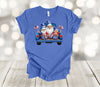 Independence Day Shirt, Patriotic Gnomes On Truck, Gnome Patriotic, Red White And Blue,  Premium Soft Unisex Shirt, Plus Sizes Available