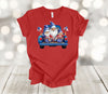 Independence Day Shirt, Patriotic Gnomes On Truck, Gnome Patriotic, Red White And Blue,  Premium Soft Unisex Shirt, Plus Sizes Available