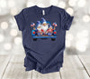 Independence Day Shirt, Patriotic Gnomes On Truck, Gnome Patriotic, Red White And Blue,  Premium Soft Unisex Shirt, Plus Sizes Available