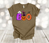 Halloween Shirt, Boo, Pumpkin, Bat, Halloween Cat, Spooky Shirt, Fall Shirt, Premium Soft Tee Shirt, 2x, 3x, 4x Plus Size Available