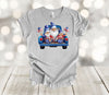 Independence Day Shirt, Patriotic Gnomes On Truck, Gnome Patriotic, Red White And Blue,  Premium Soft Unisex Shirt, Plus Sizes Available