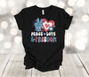 Independence Day, Peace Love & Freedom, 4th Of July, Summer Fun Tee, Premium Soft Tee, Plus Sizes Available 3x, 4x