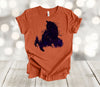 Halloween Shirt, Black Cat Silhouette, Spooky Shirt, Fall Shirt, Premium Soft Tee Shirt, 2x, 3x, 4x Plus Size Available