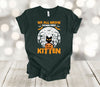 Halloween Shirt, We All Meow Down Here, Black Cat, Spooky Shirt, Fall Shirt, Premium Soft Tee Shirt, 2x, 3x, 4x Plus Size Available