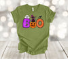 Halloween Shirt, Boo, Pumpkin, Bat, Halloween Cat, Spooky Shirt, Fall Shirt, Premium Soft Tee Shirt, 2x, 3x, 4x Plus Size Available