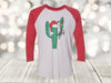 Christmas Raglan, Christmas Cactus, Christmas Lights, Christmas Lover, Christmas Tree, Next Level Raglan 3/4 Sleeve, Choice Of Colors