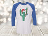 Christmas Raglan, Christmas Cactus, Christmas Lights, Christmas Lover, Christmas Tree, Next Level Raglan 3/4 Sleeve, Choice Of Colors