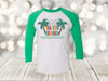 Christmas Raglan, Tis The Season, Hawaiian Christmas, Tropical Christmas, Beach Christmas, Next Level Raglan 3/4 Sleeve, Choice Of Colors