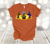 Halloween Shirt, Pumpkins And Paw Prints, Witch Hats, Halloween Dogs, Dog Lover, Premium Soft Unisex, Plus Size 2x, 3x, 4x Available