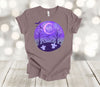 Halloween Shirt, Spooky Ghost Shirt, Moon And Bats, Halloween Scene, Fall Shirt, Premium Soft Unisex Tee, Plus Sizes Available