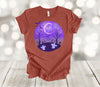 Halloween Shirt, Spooky Ghost Shirt, Moon And Bats, Halloween Scene, Fall Shirt, Premium Soft Unisex Tee, Plus Sizes Available