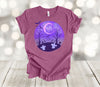 Halloween Shirt, Spooky Ghost Shirt, Moon And Bats, Halloween Scene, Fall Shirt, Premium Soft Unisex Tee, Plus Sizes Available