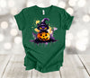 Halloween Shirt, Black Cat And Pumpkin, Witch Cat, Witch Shirt, Halloween Cat, Fall Shirt, Premium Soft Unisex Tee, Plus Sizes Available