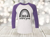 Graduation Raglan, Class Of 2024 Rainbow, Graduation Shirt, Graduate, Plus Sized Available, Next Level Raglan Three Quarter Sleeve