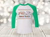 Christmas Raglan, Jingle Shells, Christmas Lights, Tropical Christmas, Beach Christmas, Next Level Raglan 3/4 Sleeve, Choice Of Colors