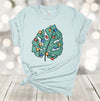 Tropical Christmas, Palm Leaves With Christmas Light, Beach Christmas, Tropical Vacation, Premium Soft Unisex Shirt, Plus Sizes Available