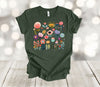 Spring Flowers,Retro Flowers, Pretty Flowers, Floral, Summer Flower, Premium Soft Unisex Tee, Plus Size 2x, 3x, 4x Available