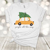 Christmas Shirt, Jingle All The Way, Old Car With Christmas Tree, Holiday Shirt, Premium Soft Unisex Tee, Plus Size 2x, 3x, 4x Available