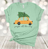 Christmas Shirt, Jingle All The Way, Old Car With Christmas Tree, Holiday Shirt, Premium Soft Unisex Tee, Plus Size 2x, 3x, 4x Available