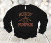 Fall Long Sleeve, Howdy Pumpkin, Pumpkin Season, Autumn Season, Bella Canvas Long Sleeve Unisex, 2x, 3x, Plus Size Available