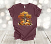 Fall Shirt, Autumn Leaves On Tree, Pumpkins, Pumpkin Patch, Premium Soft Unisex Shirt, 2x, 3x, 4x, Plus Sizes Available