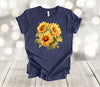 Fall Shirt, Sunflower Shirt, Sunflower Bouquet, Fall Flowers, Halloween Shirt, Premium Soft Unisex Shirt, 2x, 3x, 4x, Plus Sizes Available