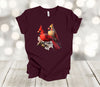 Bird Lover Shirt, Cardinal Pair, Male And Female Cardinals, Bird Watching, Red Bird, Premium Soft Tee, Plus Sizes Available, 2x, 3x, 4x