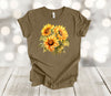 Fall Shirt, Sunflower Shirt, Sunflower Bouquet, Fall Flowers, Halloween Shirt, Premium Soft Unisex Shirt, 2x, 3x, 4x, Plus Sizes Available