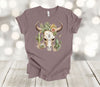 Western Tee Shirt, Cow Skull Cactus And Feathers, Western Skull Shirt, Premium Soft Unisex, Plus Size 2x, 3x, 4x Available