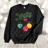 Christmas Sweatshirt, Vintage Christmas Ornaments on Branch, Christmas Tree, Gildan Sweatshirt, Up to 5x Sizes, Plus Sizes Available