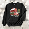 Christmas Sweatshirt, Old Red Barn, Old Red Truck Christmas Tree, Vintage Truck, Gildan Sweatshirt, Up to 5x Sizes, Plus Sizes Available