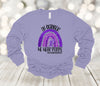 Domestic Violence Long Sleeve, In October We Wear Purple, #enddomesticviolence, Bella Canvas Long Sleeve Unisex, Plus Sizes Available