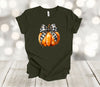 Fall Shirt, Orange Pumpkin With Plaid Bow, Halloween Shirt, Premium Soft Unisex, Plus Sizes 2x, 3x, 4x Available