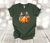 Fall Shirt, Orange Pumpkin With Plaid Bow, Halloween Shirt, Premium Soft Unisex, Plus Sizes 2x, 3x, 4x Available